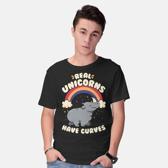 Real Unicorns Have Curves-Mens-Basic-Tee-tobefonseca