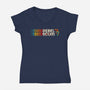 Rebel Scum 77-Womens-V-Neck-Tee-rocketman_art