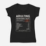 Adulting Facts-Womens-V-Neck-Tee-GODZILLARGE