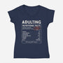 Adulting Facts-Womens-V-Neck-Tee-GODZILLARGE
