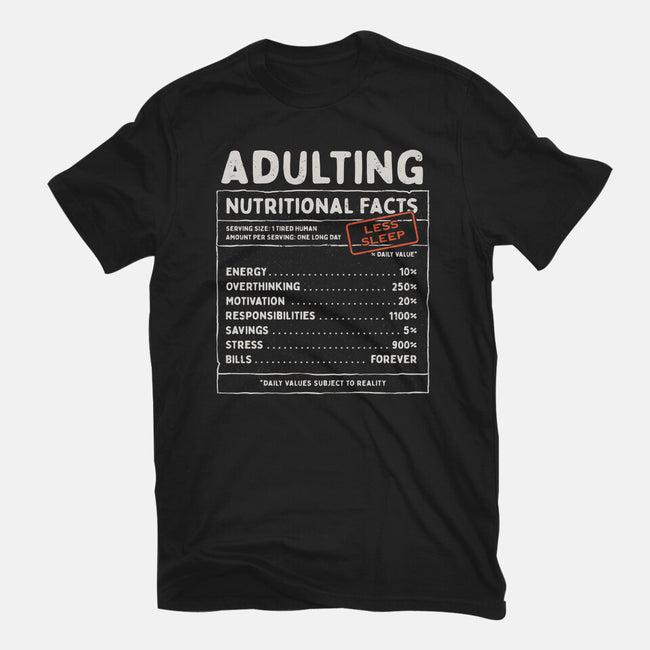 Adulting Facts-Womens-Fitted-Tee-GODZILLARGE