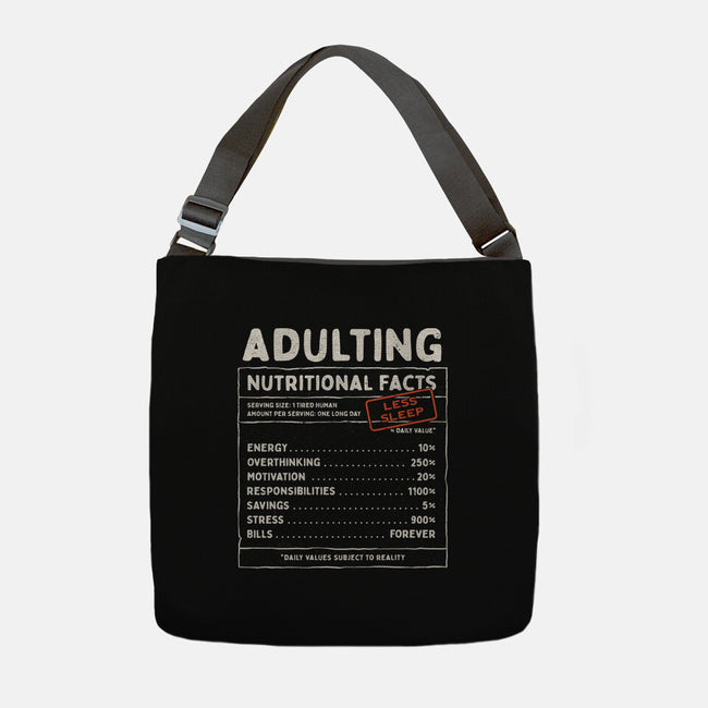 Adulting Facts-None-Adjustable Tote-Bag-GODZILLARGE