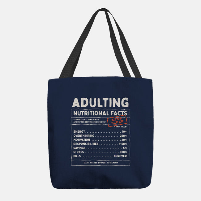 Adulting Facts-None-Basic Tote-Bag-GODZILLARGE