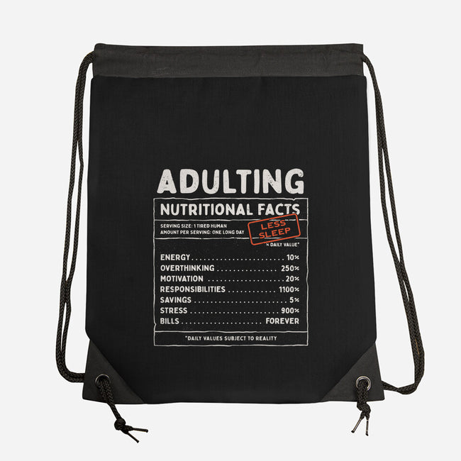 Adulting Facts-None-Drawstring-Bag-GODZILLARGE