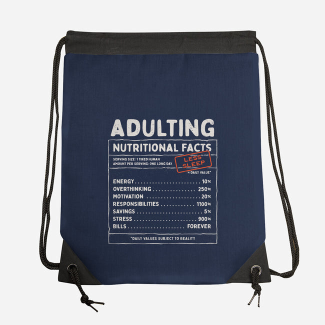 Adulting Facts-None-Drawstring-Bag-GODZILLARGE