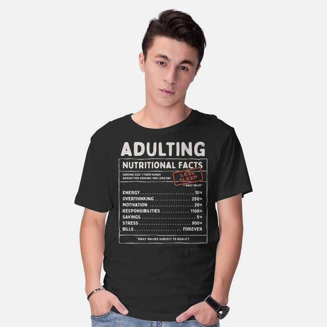 Adulting Facts-Mens-Basic-Tee-GODZILLARGE