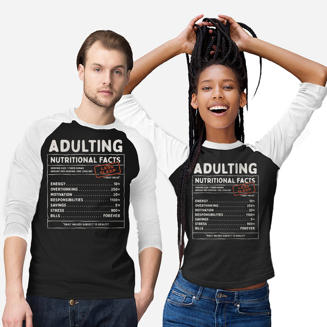 Adulting Facts-Unisex-Baseball-Tee-GODZILLARGE