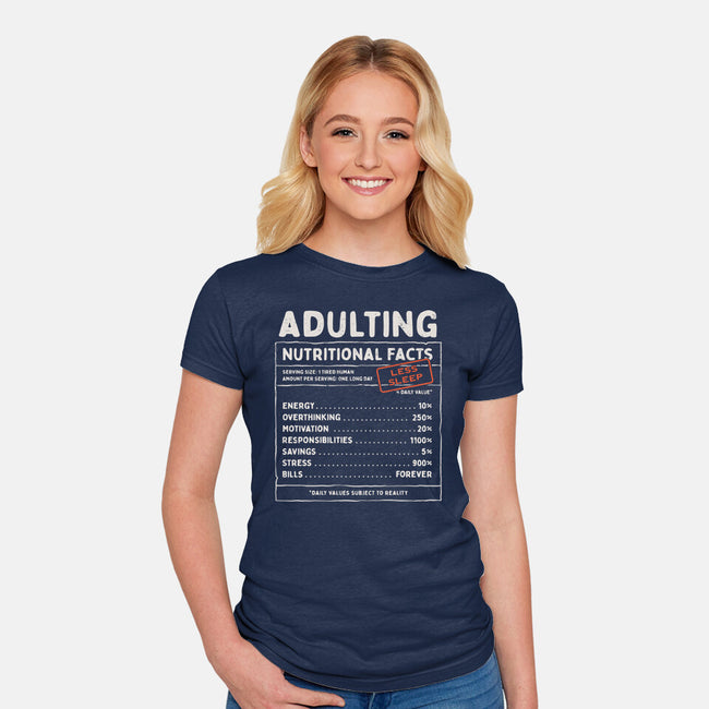 Adulting Facts-Womens-Fitted-Tee-GODZILLARGE