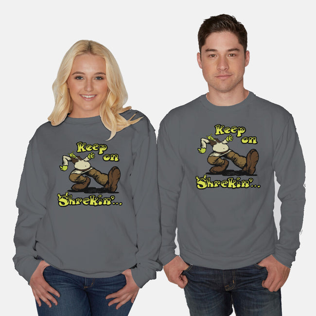 Keep On Shrekin-Unisex-Crew Neck-Sweatshirt-joshua_millustrator