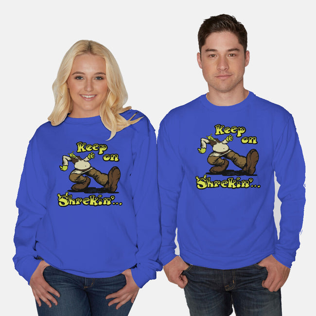 Keep On Shrekin-Unisex-Crew Neck-Sweatshirt-joshua_millustrator