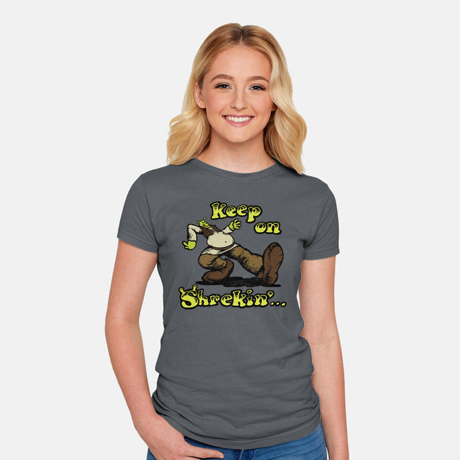 Keep On Shrekin-Womens-Fitted-Tee-joshua_millustrator