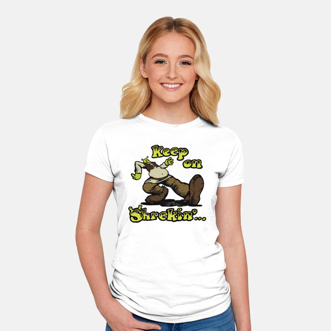 Keep On Shrekin-Womens-Fitted-Tee-joshua_millustrator