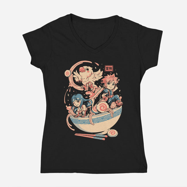 Adventure Bowl-Womens-V-Neck-Tee-Arigatees