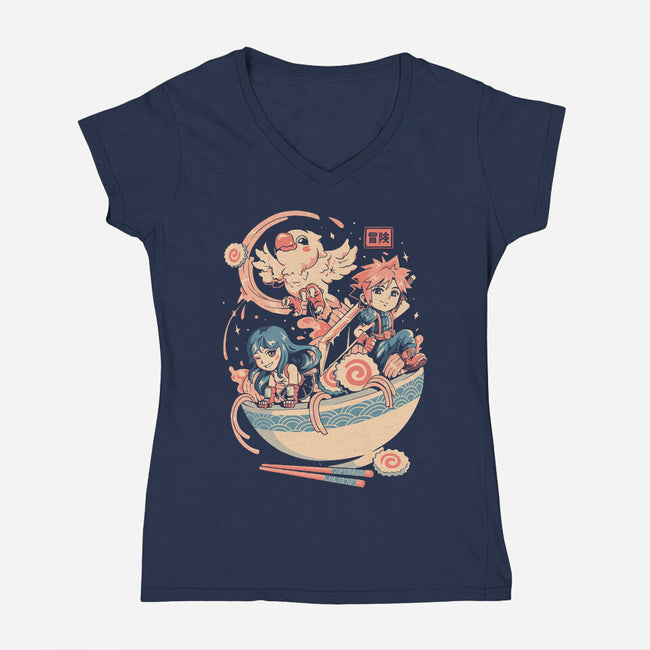 Adventure Bowl-Womens-V-Neck-Tee-Arigatees