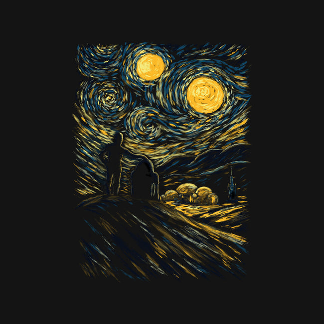 A Starry Night On Tatooine-Womens-Fitted-Tee-Mattania