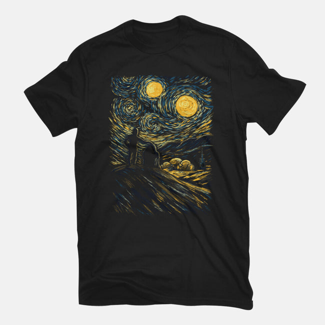 A Starry Night On Tatooine-Womens-Basic-Tee-Mattania