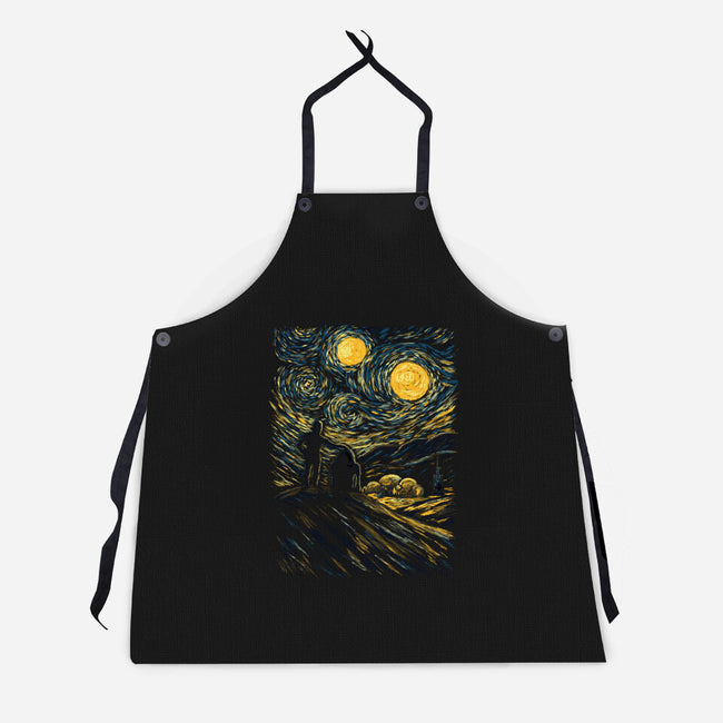 A Starry Night On Tatooine-Unisex-Kitchen-Apron-Mattania