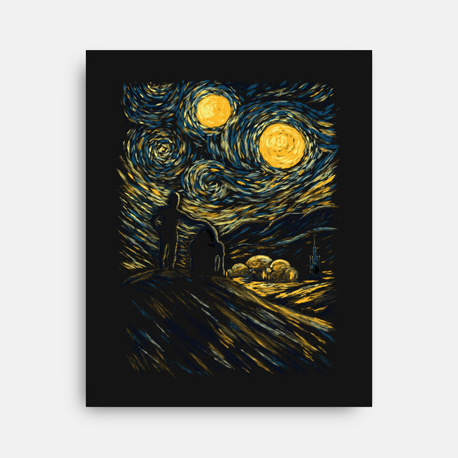 A Starry Night On Tatooine-None-Stretched-Canvas-Mattania