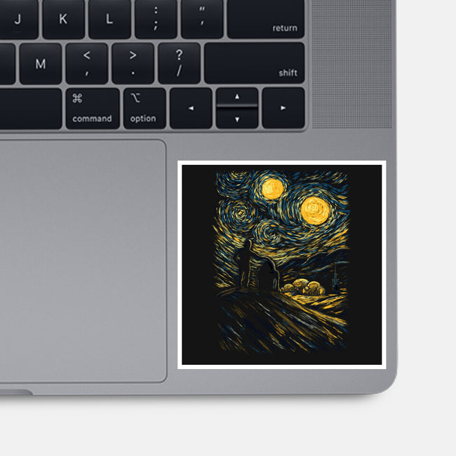 A Starry Night On Tatooine-None-Glossy-Sticker-Mattania