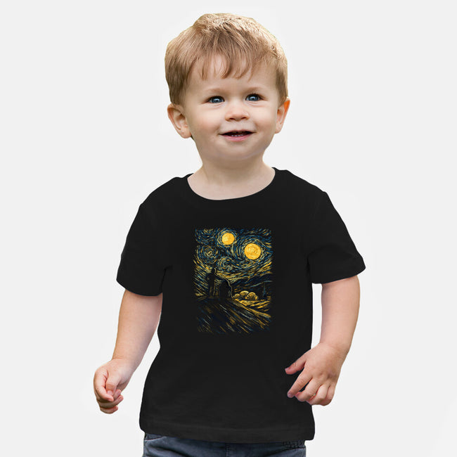 A Starry Night On Tatooine-Baby-Basic-Tee-Mattania