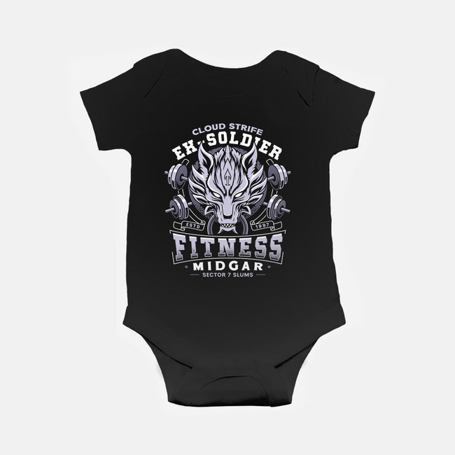 Strife Midgar Fitness Emblem-Baby-Basic-Onesie-LAGELANTEE