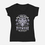 Strife Midgar Fitness Emblem-Womens-V-Neck-Tee-LAGELANTEE