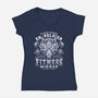 Strife Midgar Fitness Emblem-Womens-V-Neck-Tee-LAGELANTEE