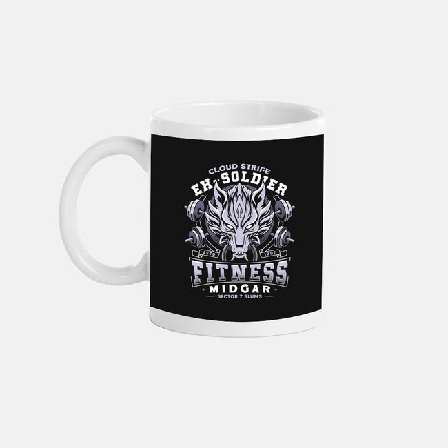Strife Midgar Fitness Emblem-None-Mug-Drinkware-LAGELANTEE