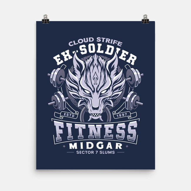 Strife Midgar Fitness Emblem-None-Matte-Poster-LAGELANTEE