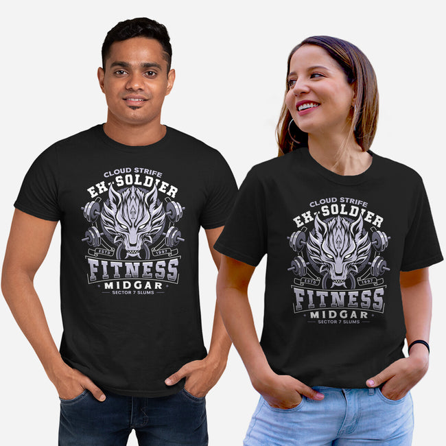 Strife Midgar Fitness Emblem-Unisex-Basic-Tee-LAGELANTEE