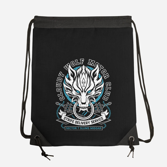 Cloudy Wolf Midgar Motor-None-Drawstring-Bag-LAGELANTEE