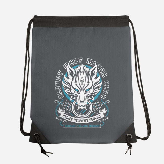 Cloudy Wolf Midgar Motor-None-Drawstring-Bag-LAGELANTEE