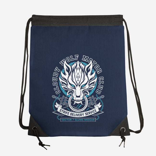Cloudy Wolf Midgar Motor-None-Drawstring-Bag-LAGELANTEE