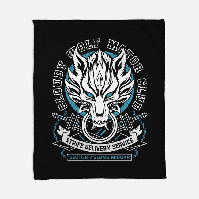 Cloudy Wolf Midgar Motor-None-Fleece-Blanket-LAGELANTEE