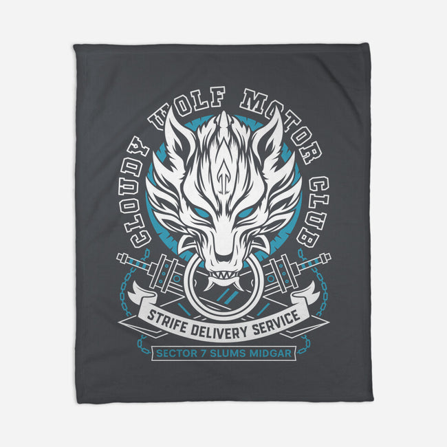 Cloudy Wolf Midgar Motor-None-Fleece-Blanket-LAGELANTEE