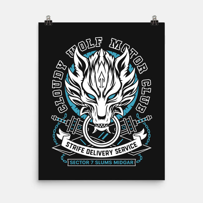Cloudy Wolf Midgar Motor-None-Matte-Poster-LAGELANTEE