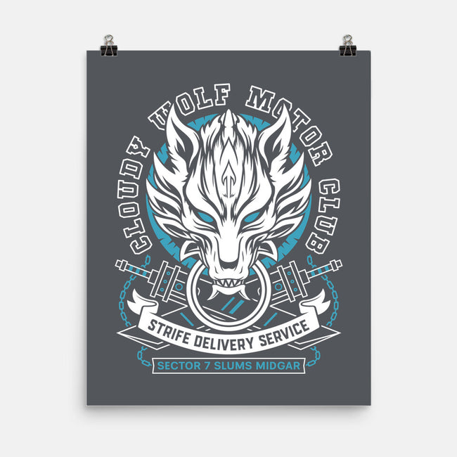 Cloudy Wolf Midgar Motor-None-Matte-Poster-LAGELANTEE