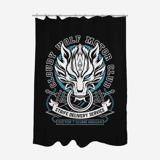 Cloudy Wolf Midgar Motor-None-Polyester-Shower Curtain-LAGELANTEE