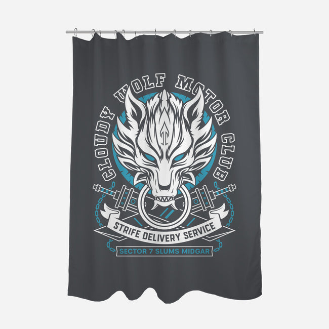 Cloudy Wolf Midgar Motor-None-Polyester-Shower Curtain-LAGELANTEE