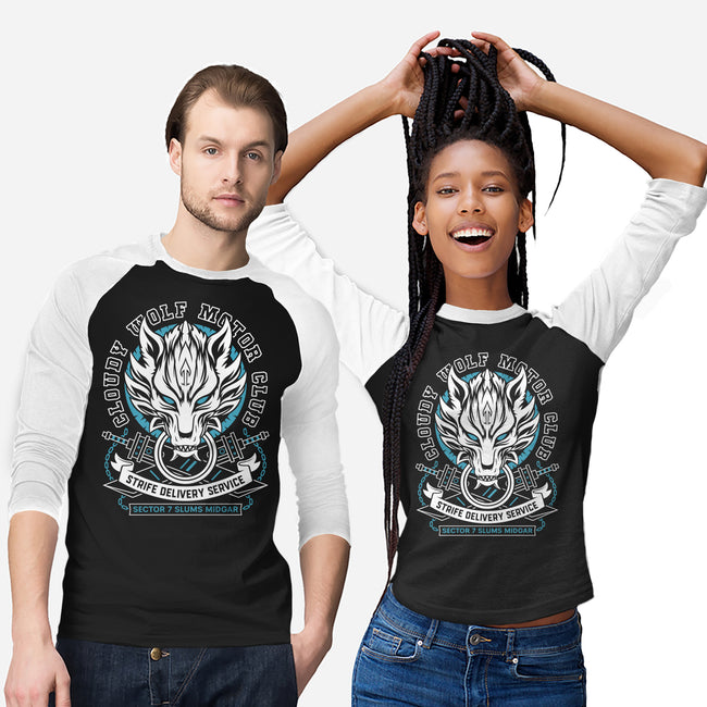 Cloudy Wolf Midgar Motor-Unisex-Baseball-Tee-LAGELANTEE