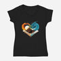 Book Of Brave Heart-Womens-V-Neck-Tee-dandingeroz