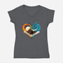 Book Of Brave Heart-Womens-V-Neck-Tee-dandingeroz