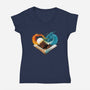 Book Of Brave Heart-Womens-V-Neck-Tee-dandingeroz