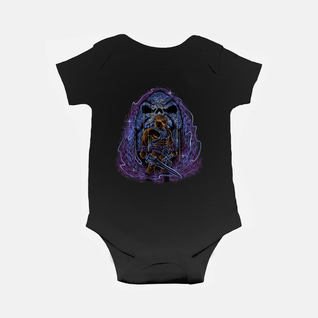 Battle For The Universe-Baby-Basic-Onesie-glitchygorilla