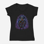 Battle For The Universe-Womens-V-Neck-Tee-glitchygorilla