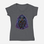Battle For The Universe-Womens-V-Neck-Tee-glitchygorilla