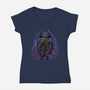 Battle For The Universe-Womens-V-Neck-Tee-glitchygorilla