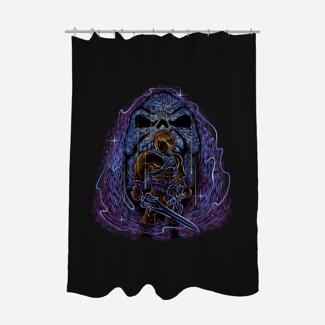 Battle For The Universe-None-Polyester-Shower Curtain-glitchygorilla