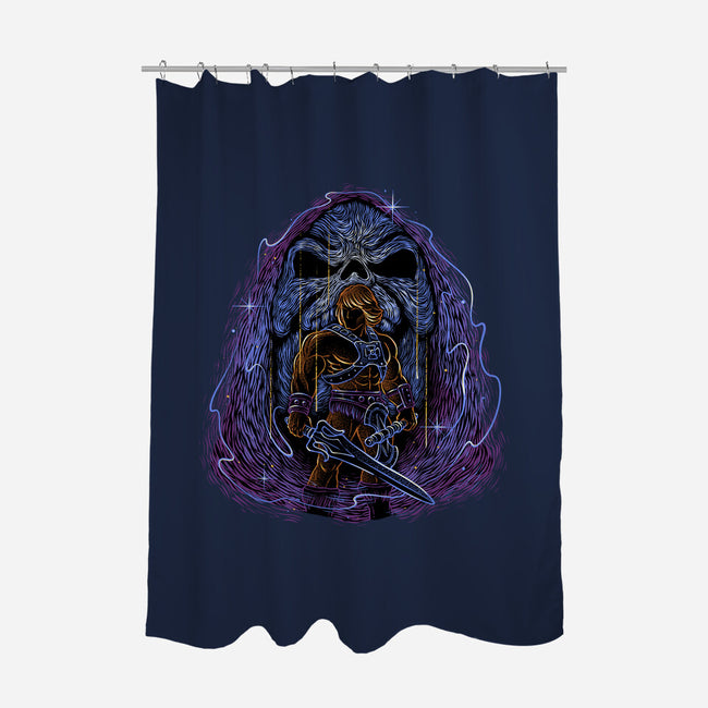 Battle For The Universe-None-Polyester-Shower Curtain-glitchygorilla