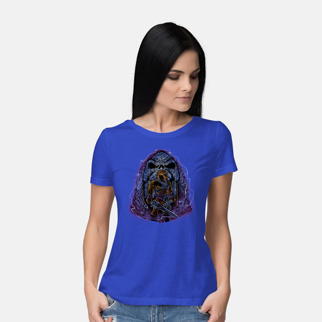 Battle For The Universe-Womens-Basic-Tee-glitchygorilla